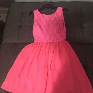 Pink lace dress